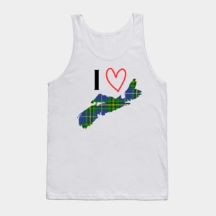 I Love Nova Scotia with Nova Scotia Tartan Tank Top